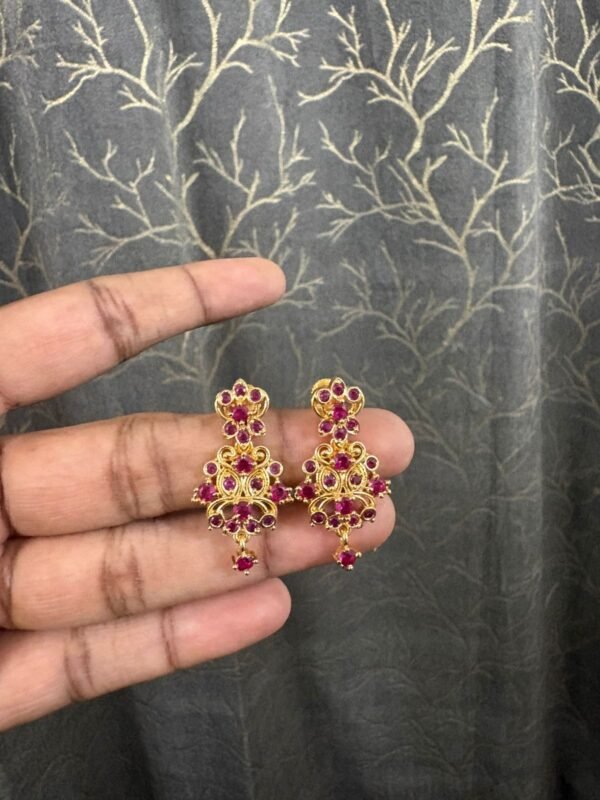 One gram gold plated stone jumka