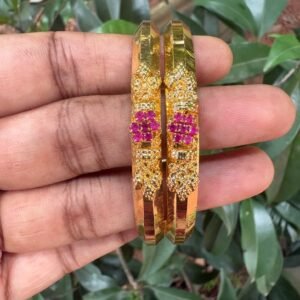 Traditional Designer Bangle | Premium One Gram Gold Finish
