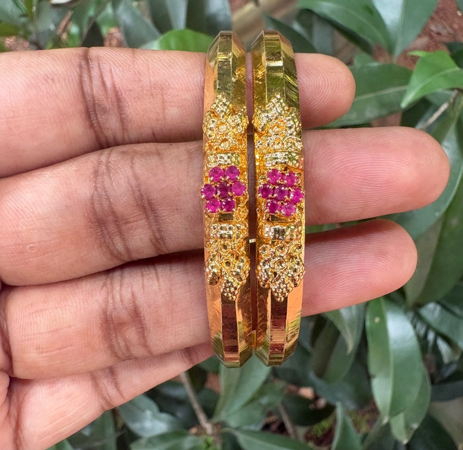 Traditional Designer Bangle | Premium One Gram Gold Finish