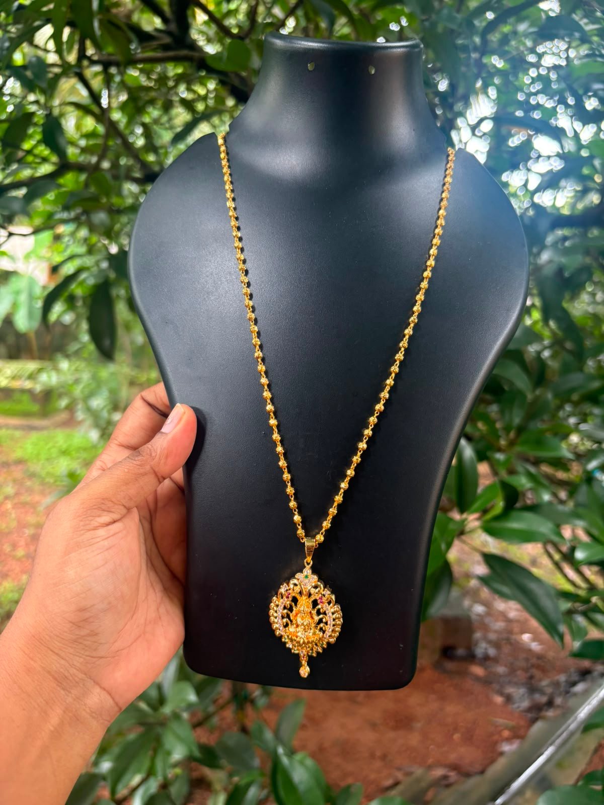 30 inch -Mohan Mala with Lakshmi Pendant