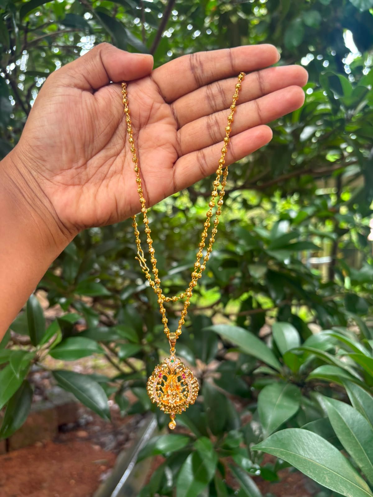 30 inch -Mohan Mala with Lakshmi Pendant