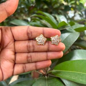 Panchaloha Stone Stud Earrings