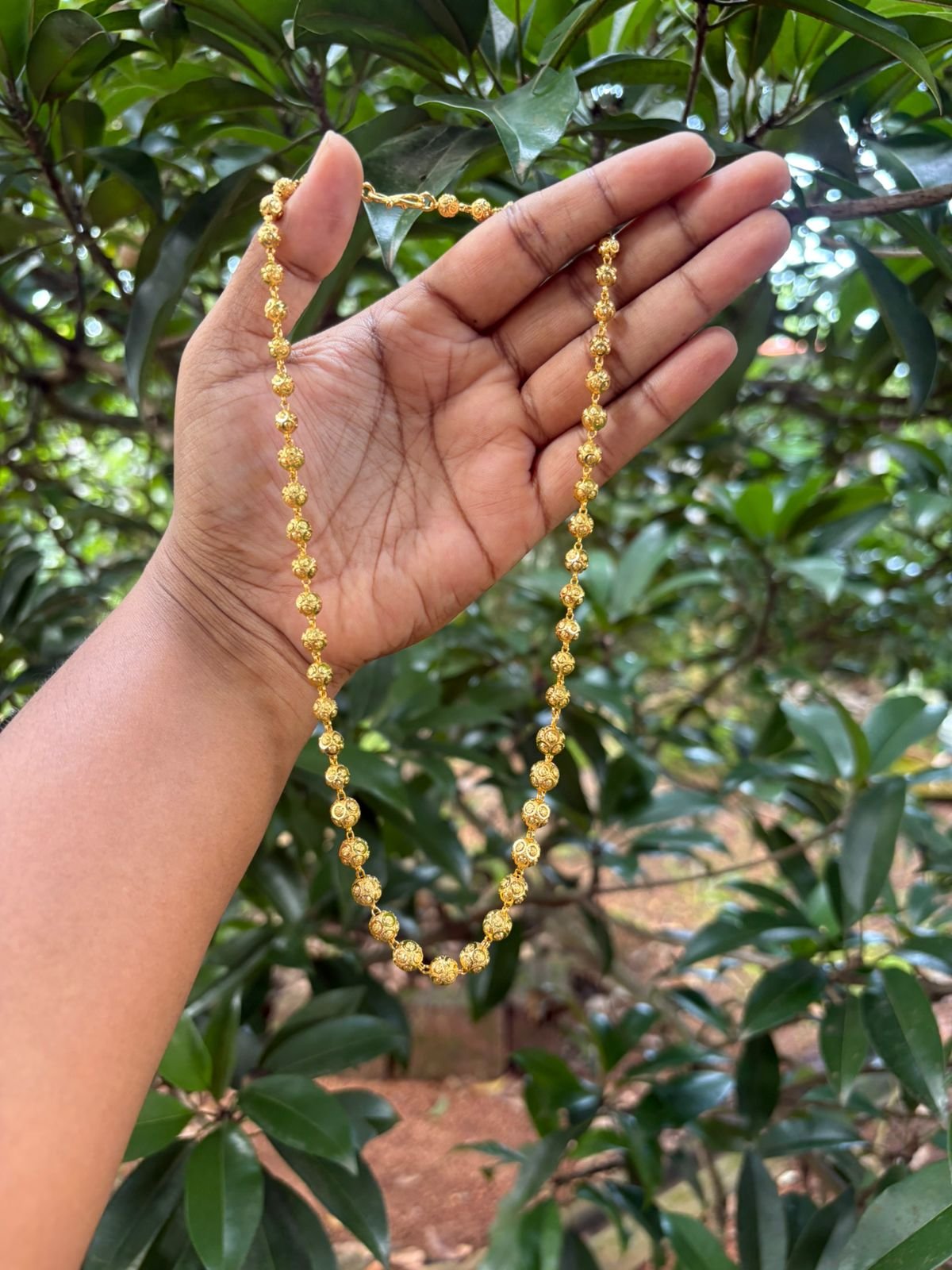 Golden Gundu Ball Chain