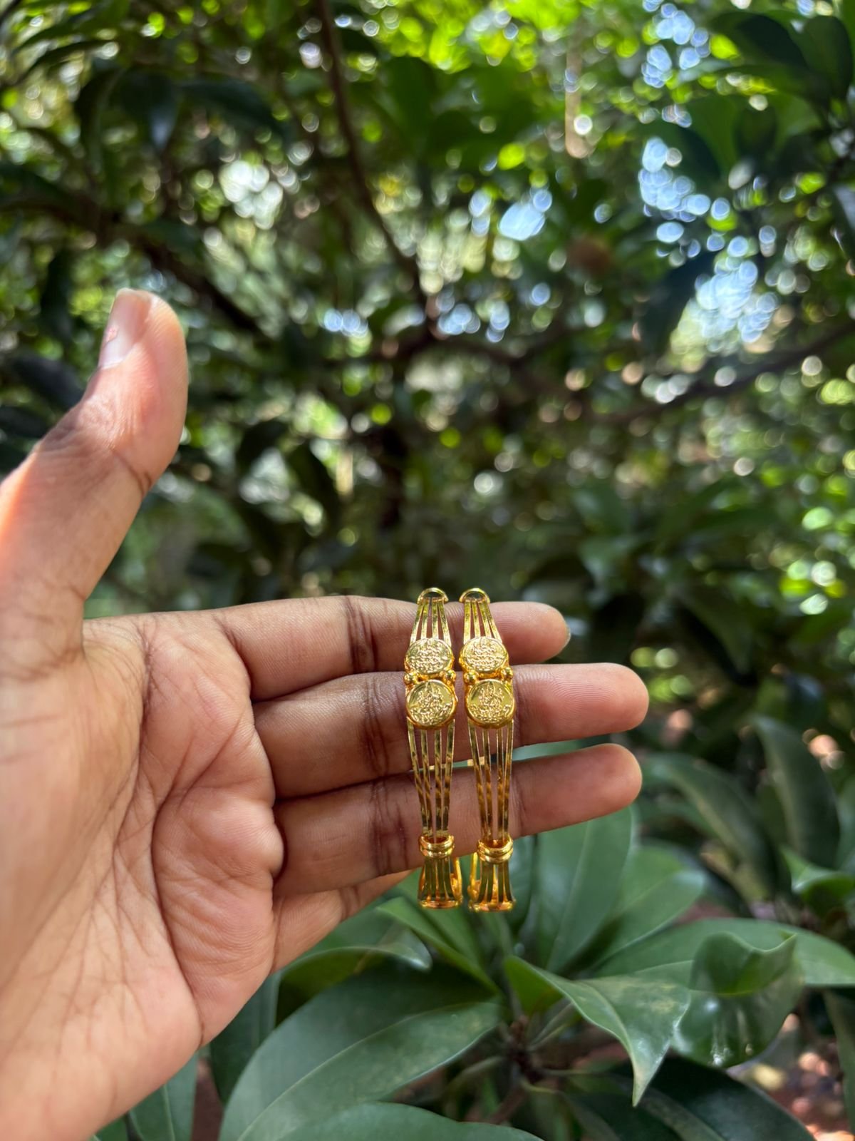 Lakshmi Coin Bangle | Traditional Gold Look Coin Bangle for Women